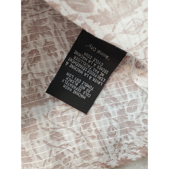 Volcom Tank Women Small Taupe White Sheer Lace Trim Open Back Halter Side Zipper - Picture 5 of 10